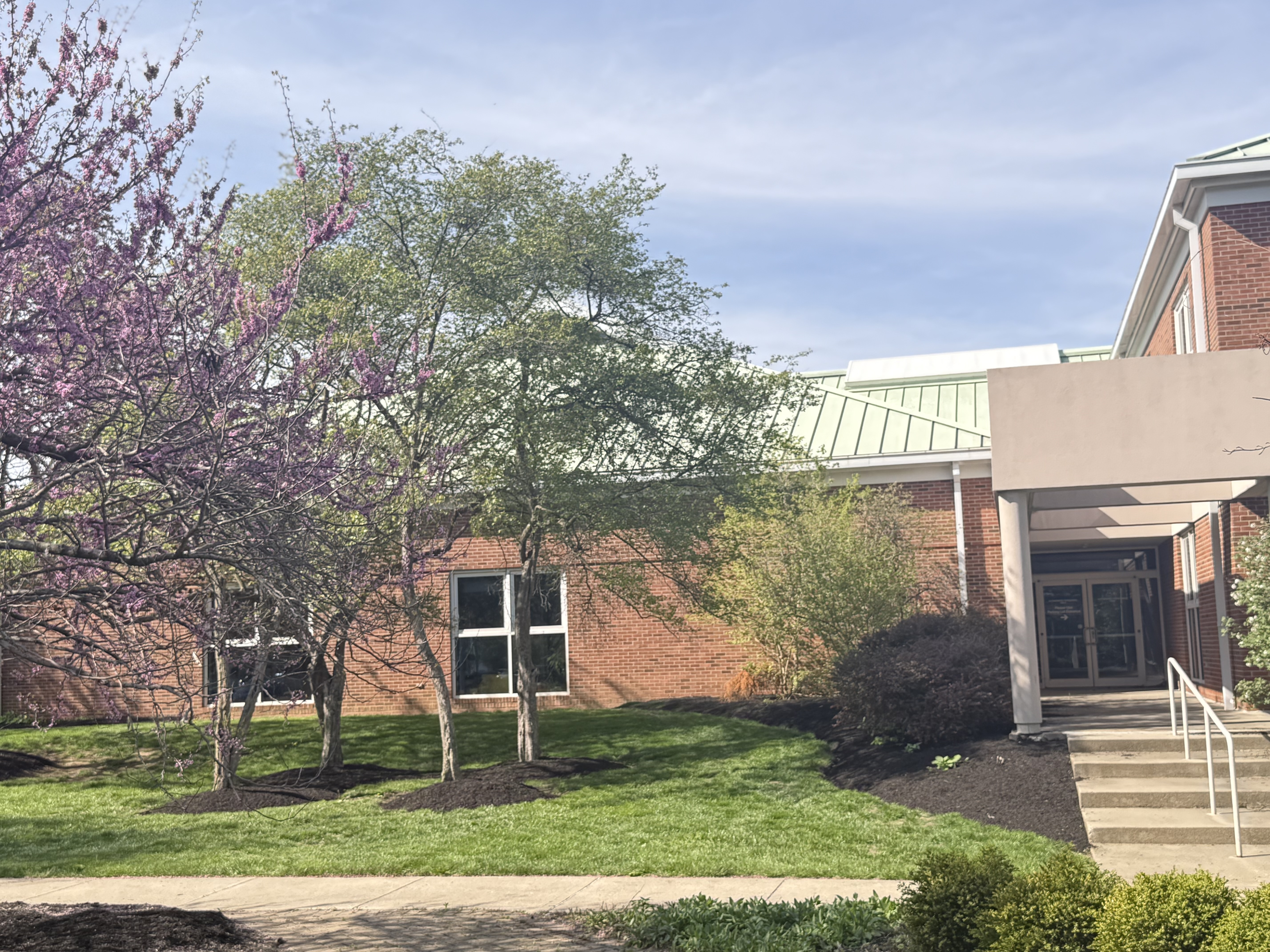 Commercial landscape renovation entrance Columbus Ohio