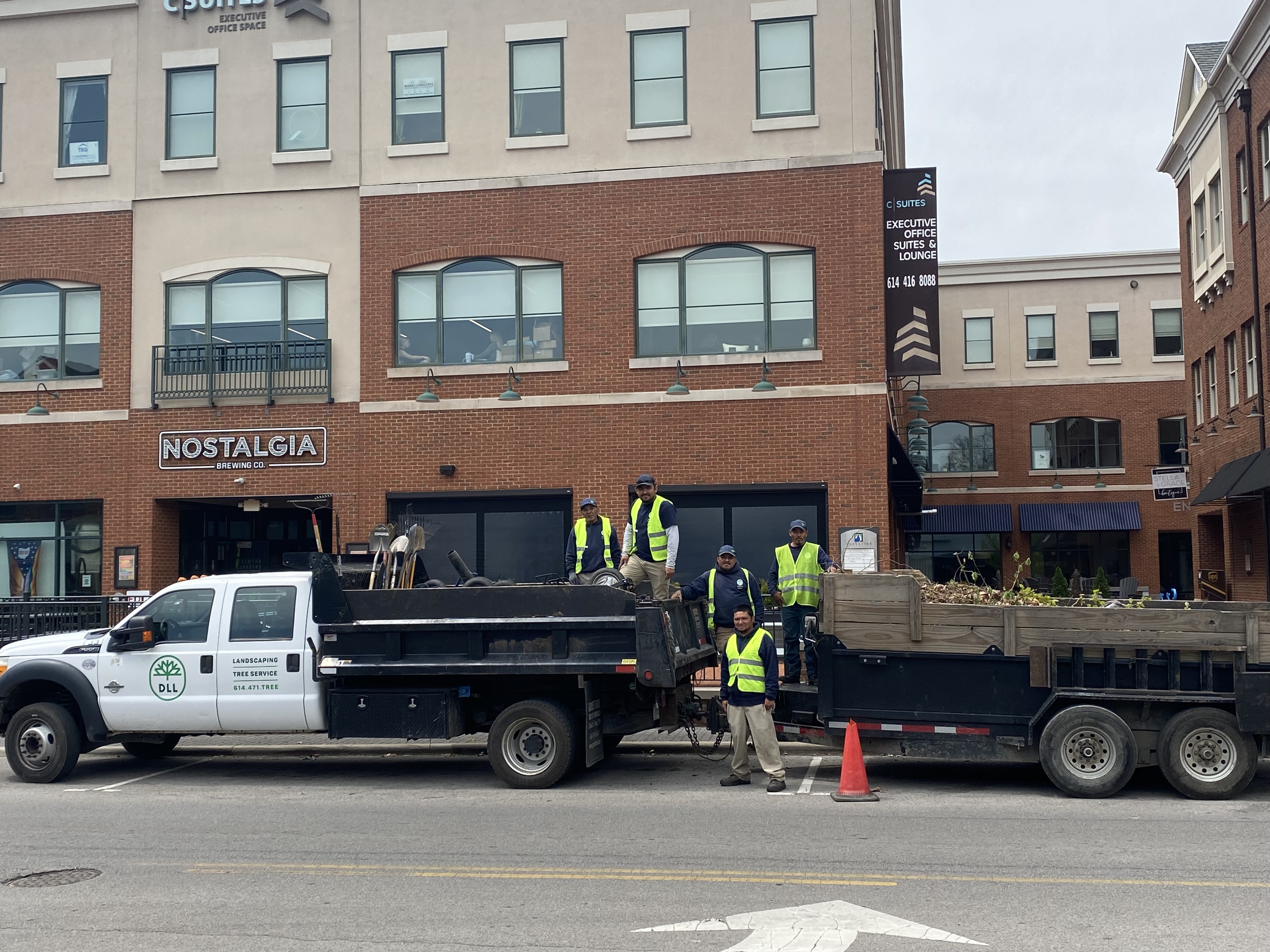 DLL Landscaping crew members professional landscaping team Columbus